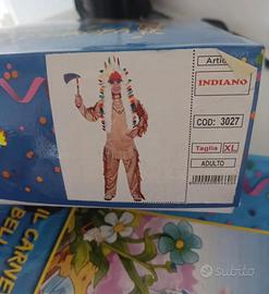 Vestiti carnevale uomo donna indiano/indiana
