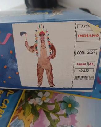Vestiti carnevale uomo donna indiano/indiana