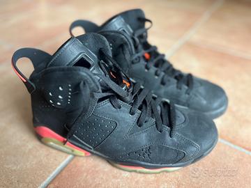 Scarpe stile basket Jordan 6 nere/rosse – EU 41