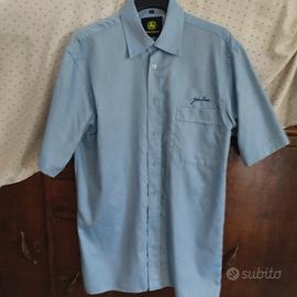Camicia John Deere originale azzurra taglia M/L