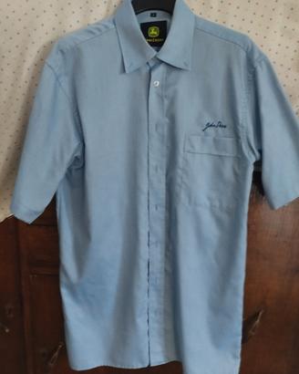 Camicia John Deere originale azzurra taglia M/L