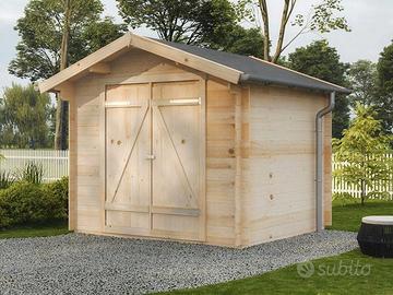 CASETTA DI LEGNO SVEN 295x250x245h cm spess. 28mm