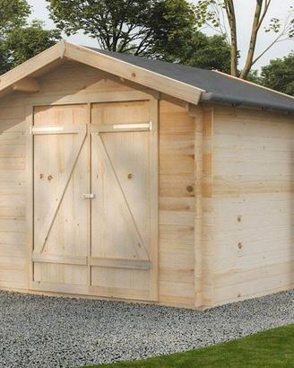 CASETTA DI LEGNO SVEN 295x250x245h cm spess. 28mm