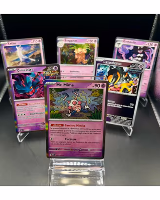 Lotto 6 Carte Pokémon Psico - Rare Reverse/ Holo