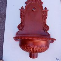 fontana a parete color rame