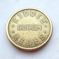 Gettone giostra KIDDIE RIDES moneta anni '70
