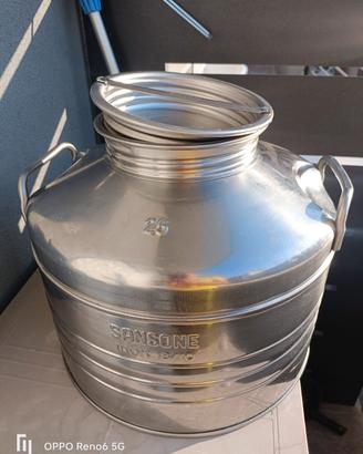 bidone acciaio inox 25 litri