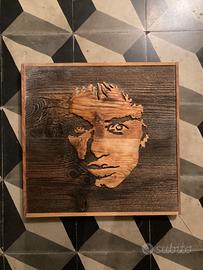 Quadro traforo su legno antico