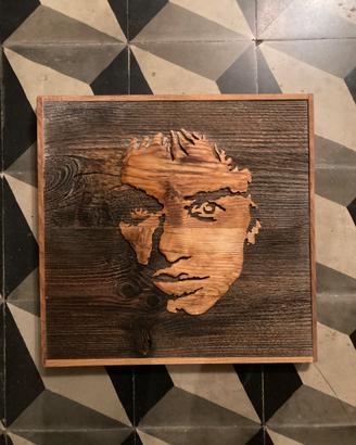Quadro traforo su legno antico