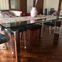 Tavolo da cucina di vetro allungabile 6/8 posti