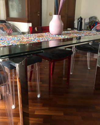 Tavolo da cucina di vetro allungabile 6/8 posti