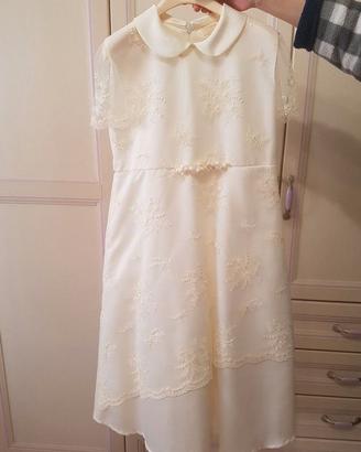 Vestito da cerimonia di colore panna per bambina