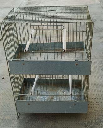 Gabbia  doppia ideale per uccelli da richiamo