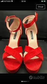 Scarpe eleganti rosse con tacco tg. 36