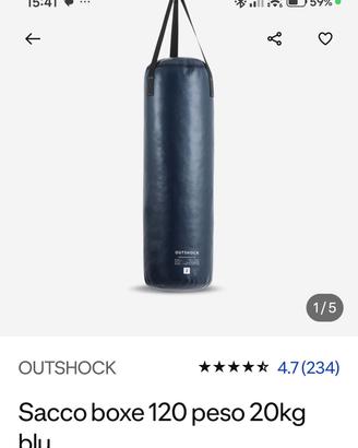 sacco boxe Decathlon 20 kg