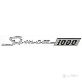 Scritta Emblema Targhetta auto Simca 1000 prima se