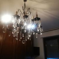 lampadario vintage a gocce