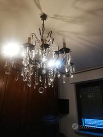 lampadario vintage a gocce