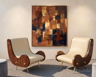 Coppia di poltrone di alta ebanisteria