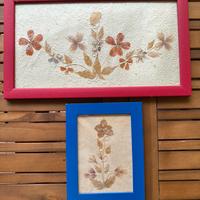 Coppia cornici decorazioni floreali Madagascar