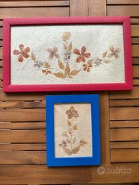 Coppia cornici decorazioni floreali Madagascar