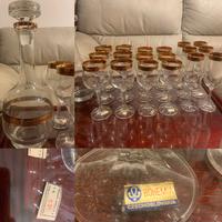 Servizio 18 calici di cristallo Bohemia anni 60