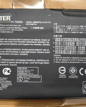 batteria per portatile Asus