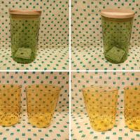 Barattolo + 2 bicchieri vetro borosilicato thun