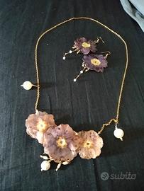set gioielli collana e orecchini 