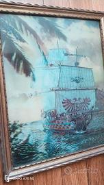 Quadro vintage con stampa lenticolare/effetto 3D
