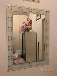 Specchio da parete 60x80 in vetro Murano