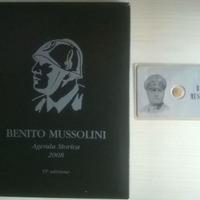 Benito Mussolini Agenda Storica+micro moneta dorat