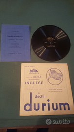 Vecchio disco di Inglese della Durium