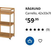 Mobiletto bagno cucina salotto ikea con rotelle