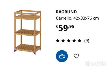 Mobiletto bagno cucina salotto ikea con rotelle