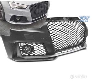 PARAURTI ANTERIORE AUDI A3 8V 12-16 LOOK RS3 NERO 