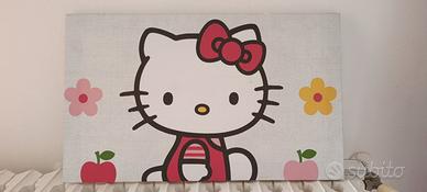 Quadro su tela Hello Kitty per cameretta 34x56 cm