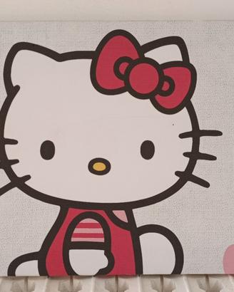 Quadro su tela Hello Kitty per cameretta 34x56 cm