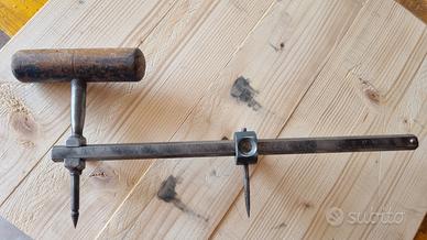 Antica taglierina a compasso x cuoio