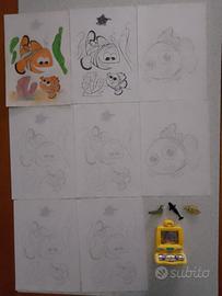 Otto Stampe di Nemo, Giochino &Tre Animali Marini 