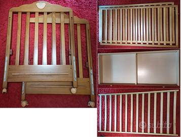 LETTINO MIBB in LEGNO con MATERASSO e CASSETTONE