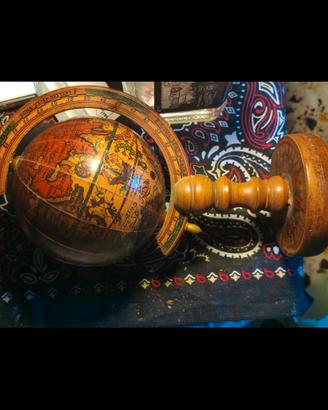 globo vintage in legno 25cm made in Italy 