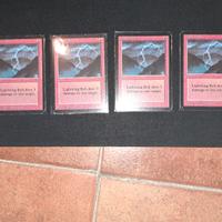 Set 4x Fulmini - Lightning Bolt Alpha Magic mtg