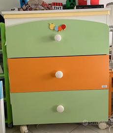 Fasciatoio con bagnetto neonato