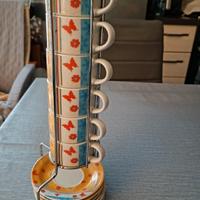 tazzine caffè con supporto ferro