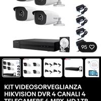 Kit videosorveglianza hikvision 4 camere hd 1tb