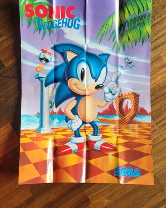 Poster Sonic Sega Mega Drive originale Jap