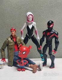 Pack 4  action Figure Anime Spider-verse 