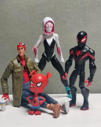 Pack 4  action Figure Anime Spider-verse 