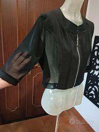 Bolero Epphimera zip e maniche velate